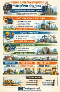 פירוט מחיר צילום טיימלאפס וחבילות שירות