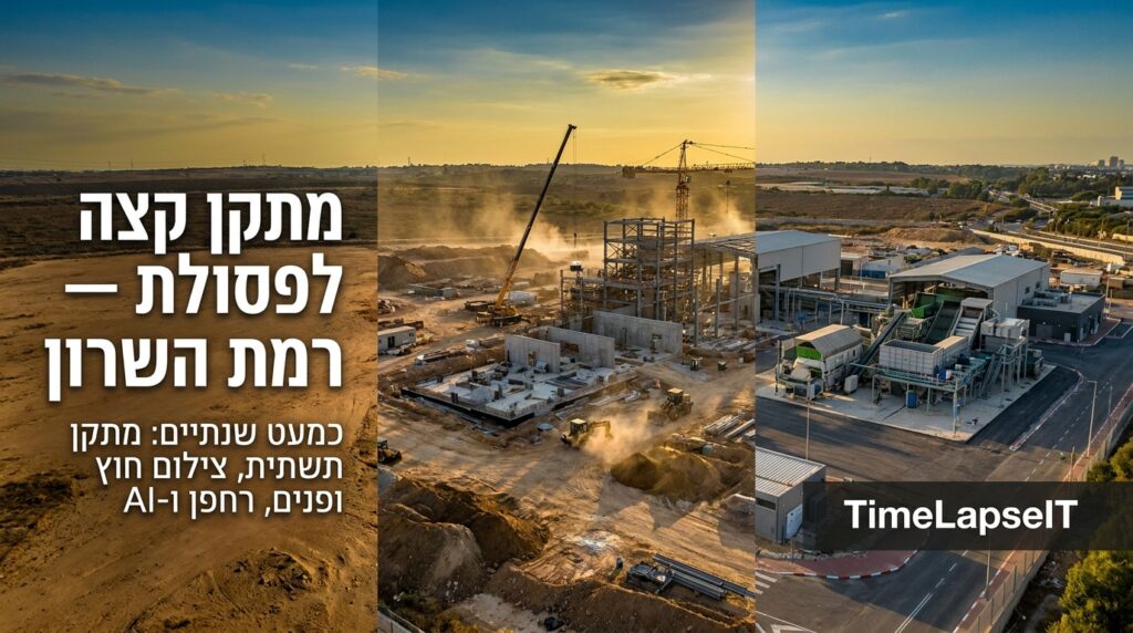 טיימלאפס לפרויקט תשתיות